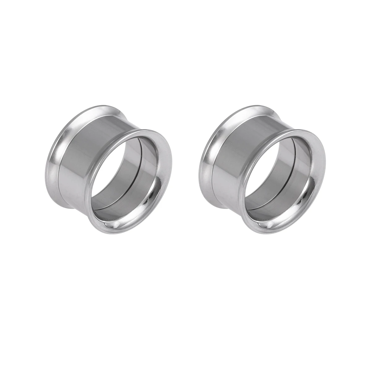 2 Stück chirurgischer Stahl, schraubbar, Ohrmessgeräte, Tunnel-Expander, Körperpiercing, doppelte Flare-Stecker, Dehnungsohrringe für Unisex, 3–25 mm