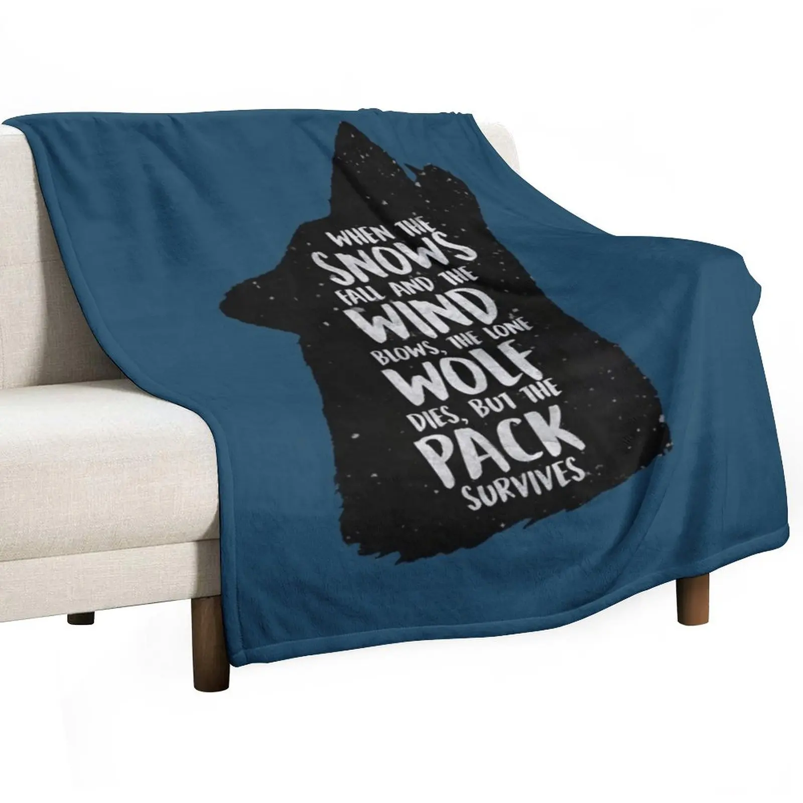 The Lone Wolf Dies But The Pack Survives Throw Blanket Thin Luxury St Flannel Fabric For Sofa Thin Plush Furry Blankets