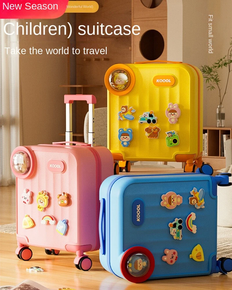 2025 New Children's Luggage 16 Inch Suitcase Carry on Small Boys and Girls Suitcase Trip Cabin Trolley Case Suitcases on Wheels