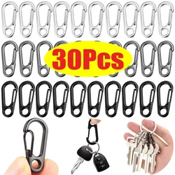 30Pc Mini Carabiner D-Ring Key Chain Spring Clip Mini Aluminium Alloy Hang Buckle Survival EDC Gear Outdoor Camping Keyring Tool