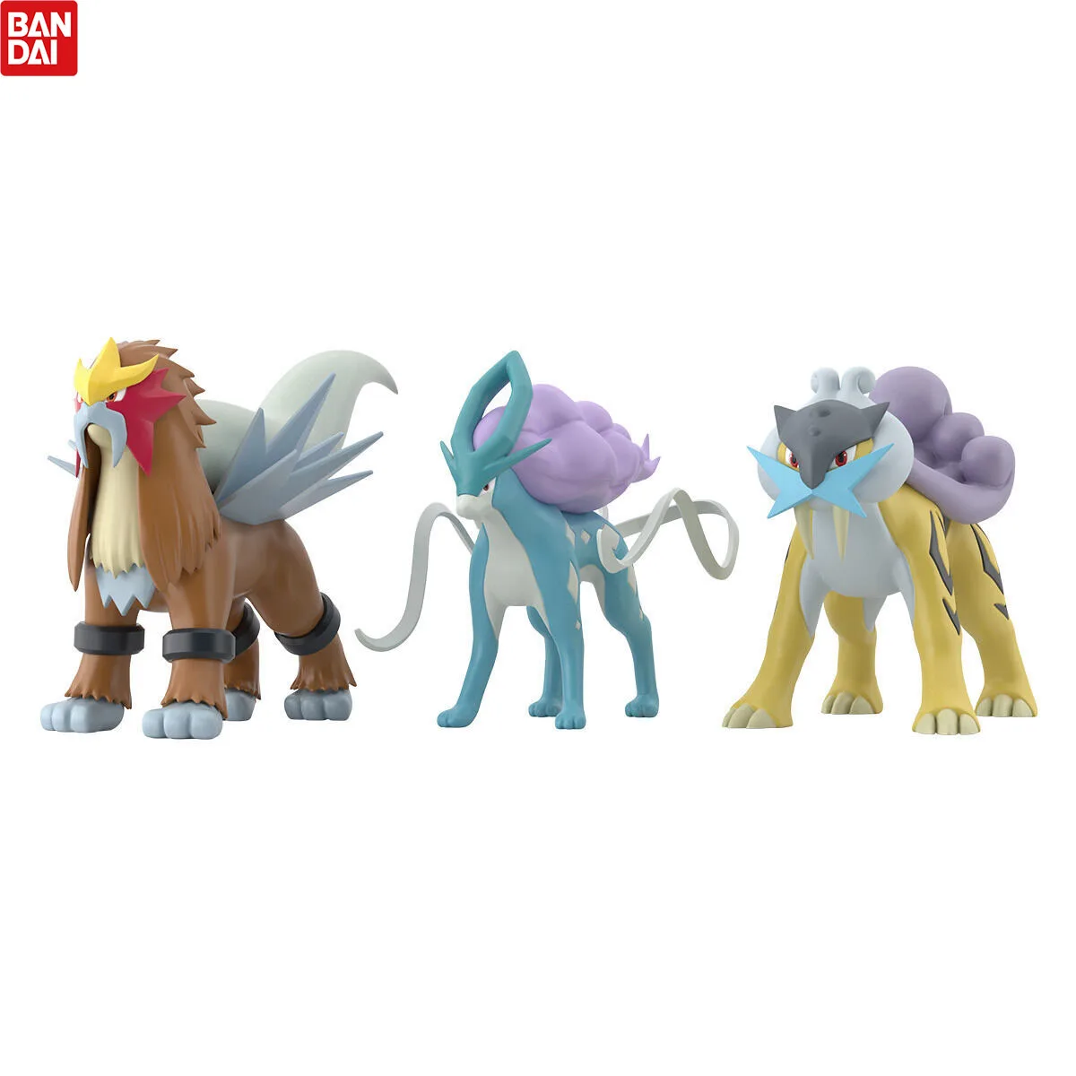 In Stock Bandai Bandai CandyToy Pokémon SCALE WORLD Pocket Monsters Johto Region Entei Suicune Raikou Anime Figure Action Figure