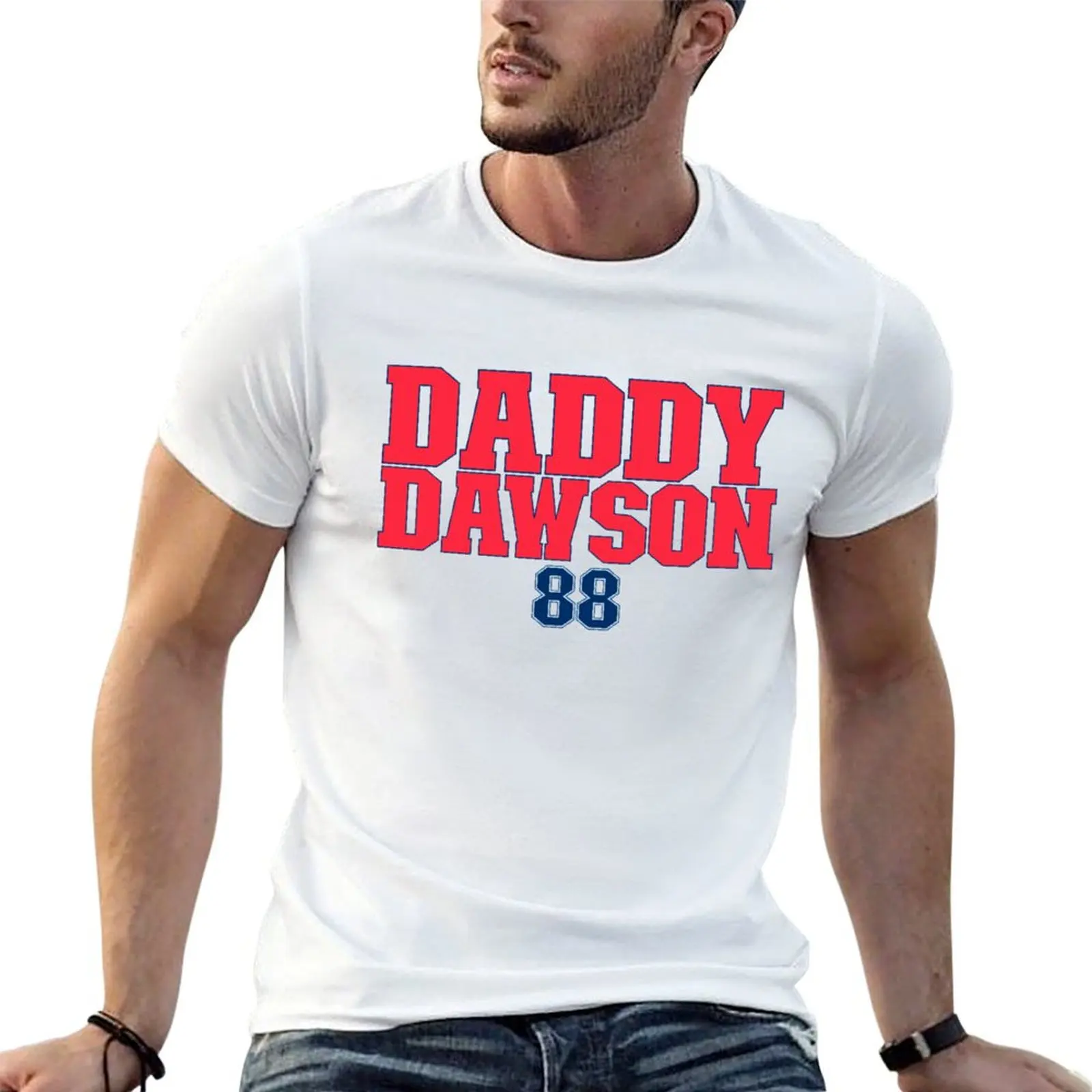 

Daddy Dawson T-Shirt cotton man t-shirts T-shirts man topping blue lock Short sleeve tee men