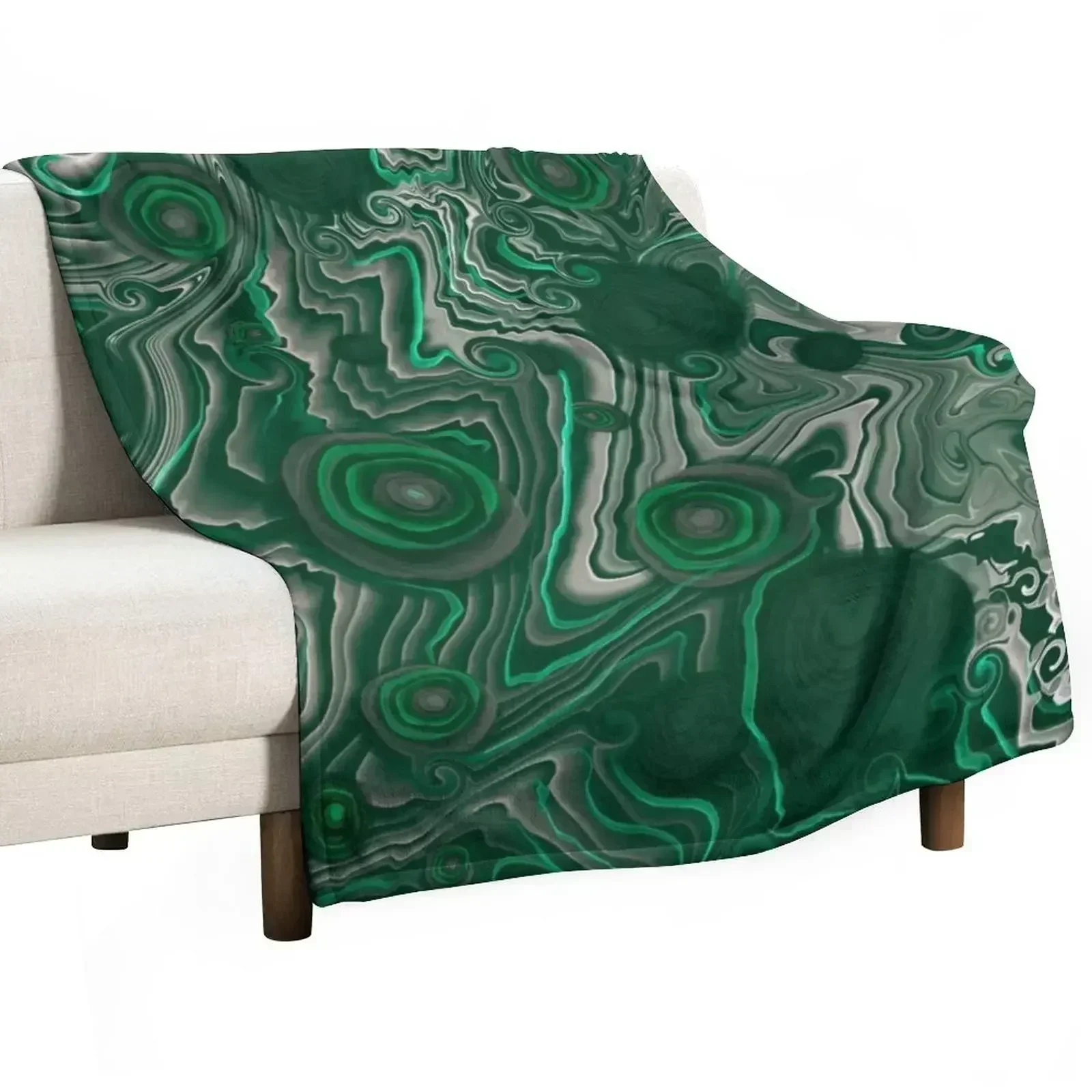 Abstract Malachite Throw Blanket christmas gifts bed plaid Decorative Throw Luxury Thicken Decorative Beds warm winter Blankets