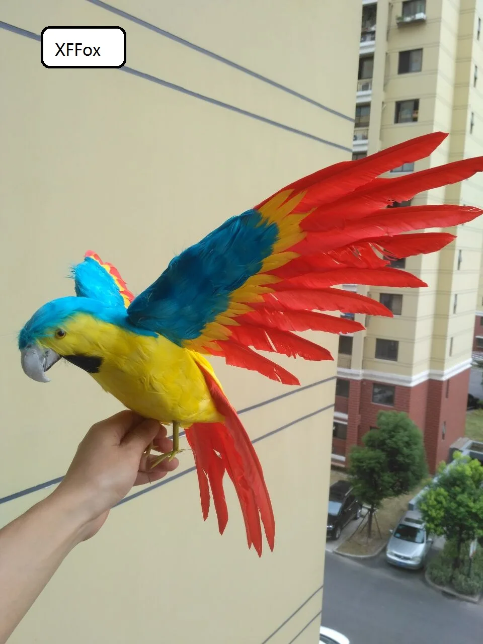 creative real life wings parrot model foam&feather colourful parrot gift about 40x60cm d0195