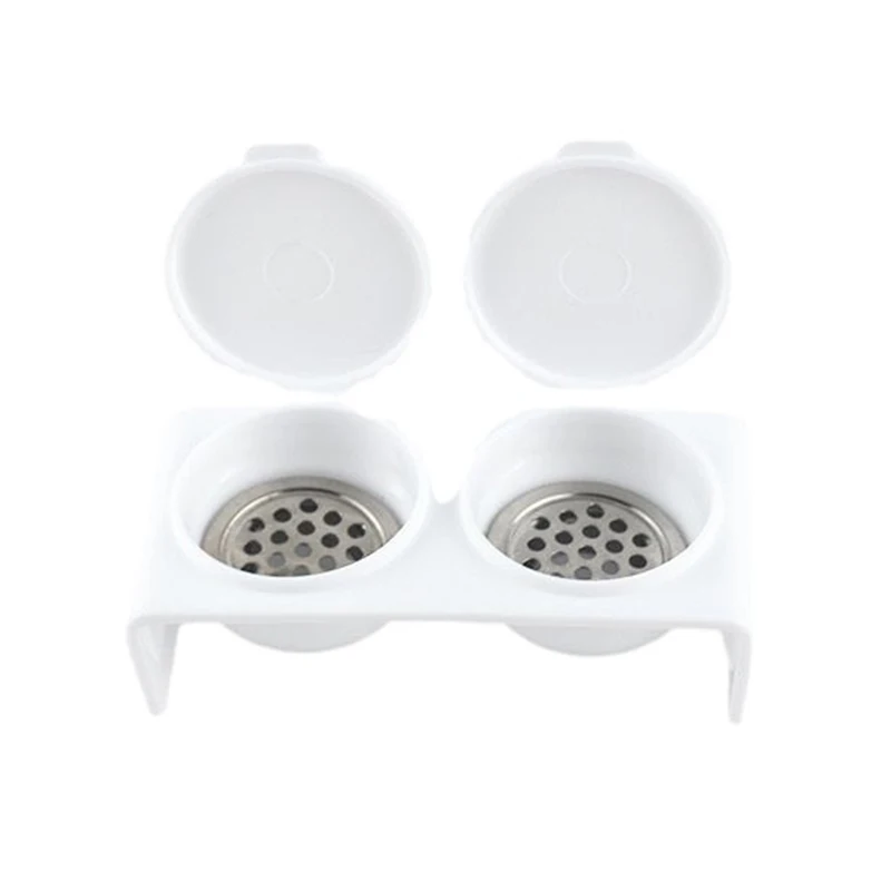 2 Holes Manicure Liquid Bowl With Cap Put Pigments Thinners Water Glitter Acrylic Powder Nail Pen Wash Cup Nail Styling Tools