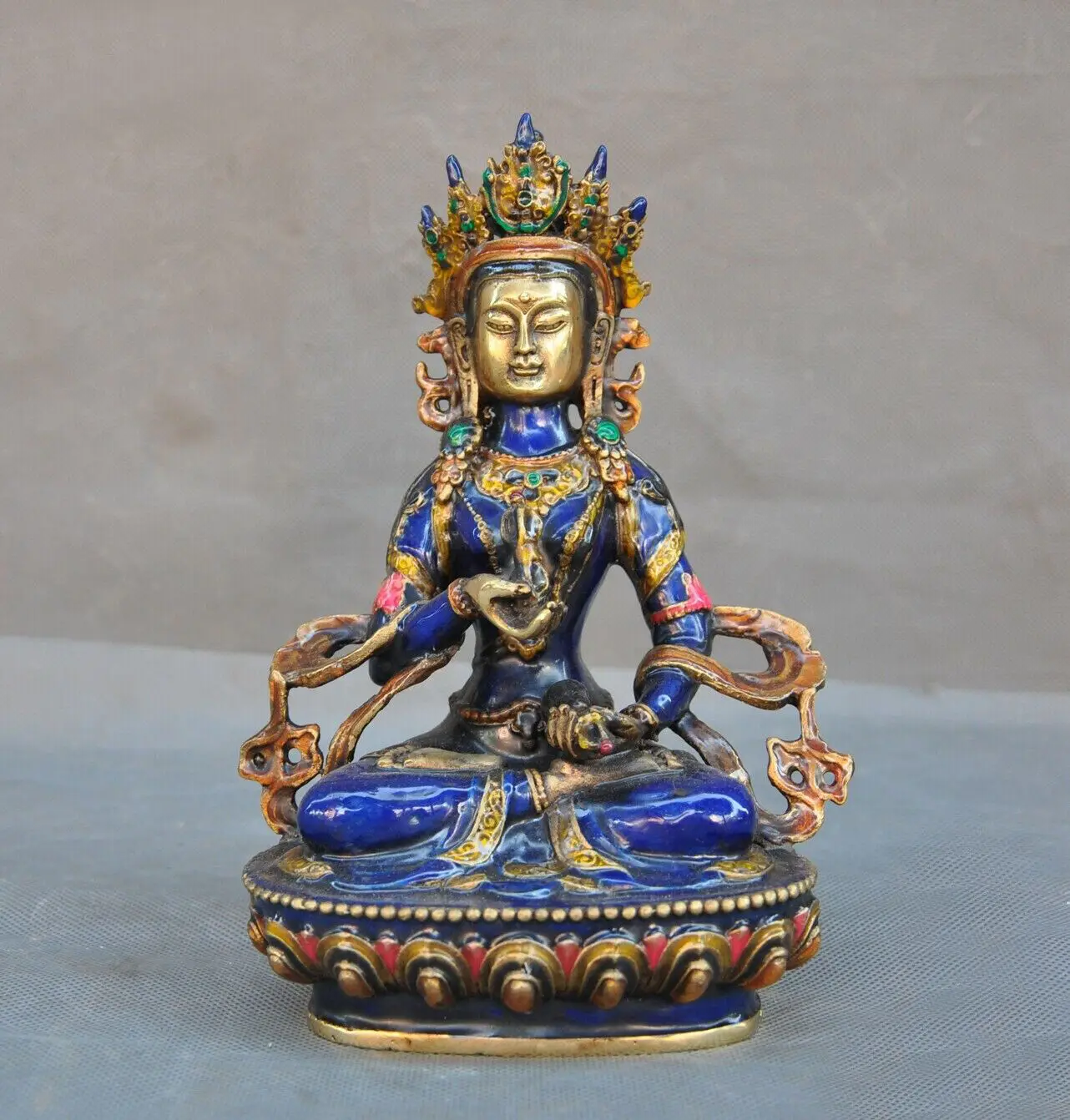 

Tibetan Buddhism bronze Cloisonne Gilt Vajrasattva Buddha statues tara Kwan-Yin