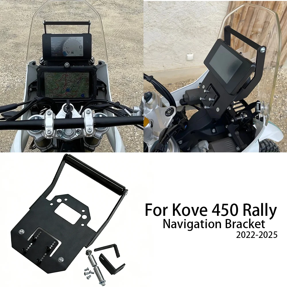 For Kove 450 Rally 2022-2025 GPS Holder Smartphone GPS Mounting Bracket 450Rally GPS Navigation Mount Mounting Bracket