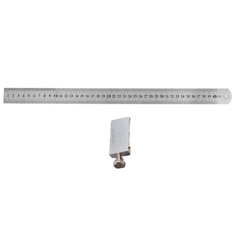 15/20/30/40cm Measuring Marking Gauge Carpenter Scribing Ruler Tool with Positioning Slide Stop Metal Carpentry Square 203C