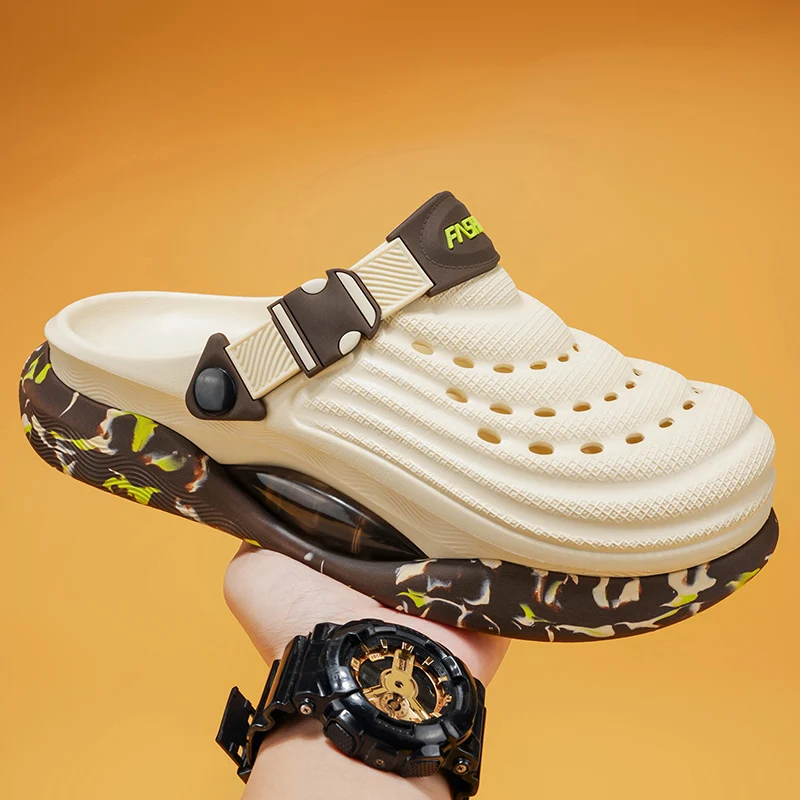 Unisex Summer Shoes Casual Clogs for Men Fashion Thick-bottom EVA Sandals Lightweight Quick-dry Beach Shoes Outdoor Slippers