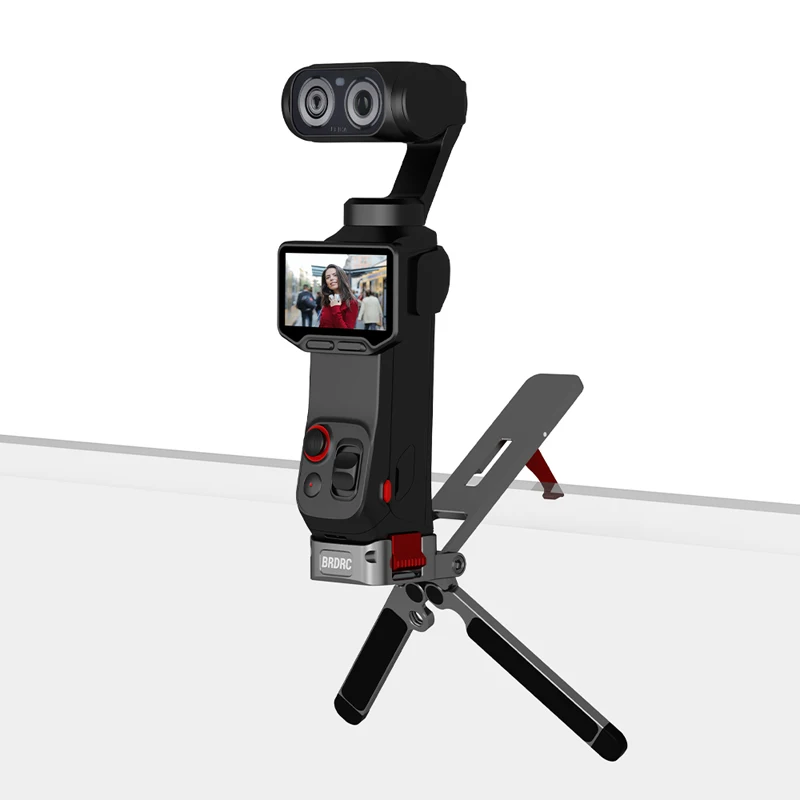 Magnetic Metal Quick‑Release Tripod Mount for Insta360 Luna Ultra, Foldable Multi‑Angle Inverted Shooting Expansion Bracket Vlog