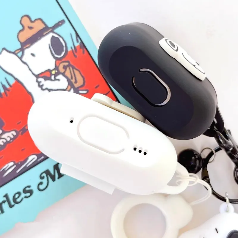 MINISO Snoopy Earphone Case Cover for Airpods 4 Pro 2 3 Silicone Wireless Earbuds Charging Box Protective Shell With Keychain