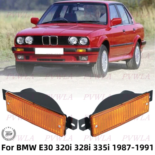 Imagen 1 del producto Lámpara de señal de giro indicadora de parachoques delantero sin bombillas para BMW E30 320i 328i 335i 1987 1988 1989 1990 1991 63131380965 63131380966