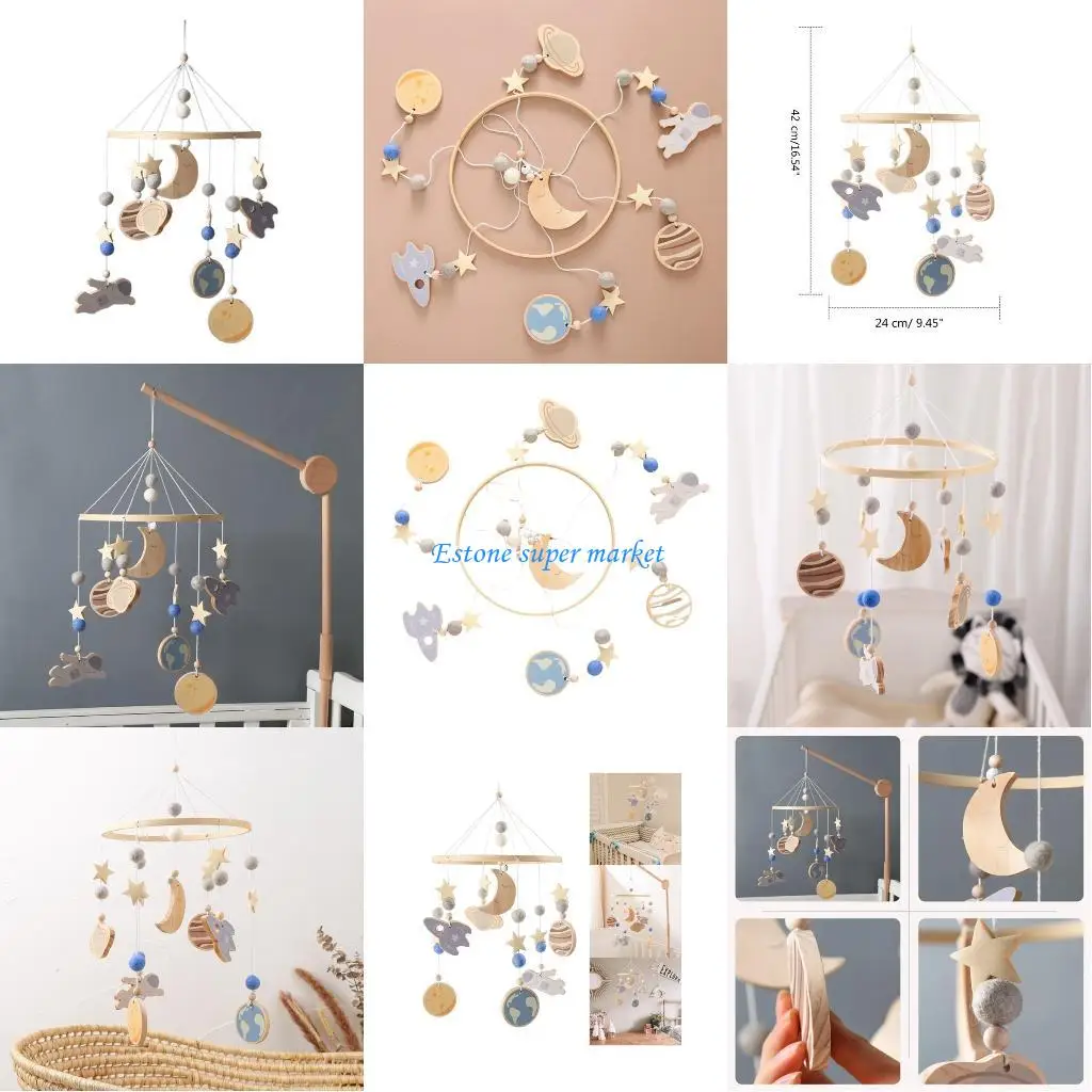 090B Roteerbare rammelaar Crib Mobiel speelgoed Cartoon hanger Baby Crib Muziek speelgoed Pophae Mobiele Teeltether speelgoed