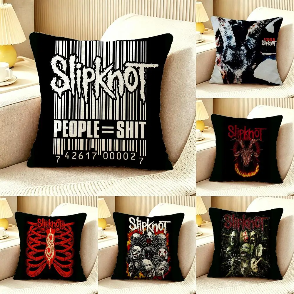 band Slipknot Cushion Cover Pillow Cover Nordic Minimalist Throw DoubleSided Print Cushion Case for Sofa Bedroom Decor
