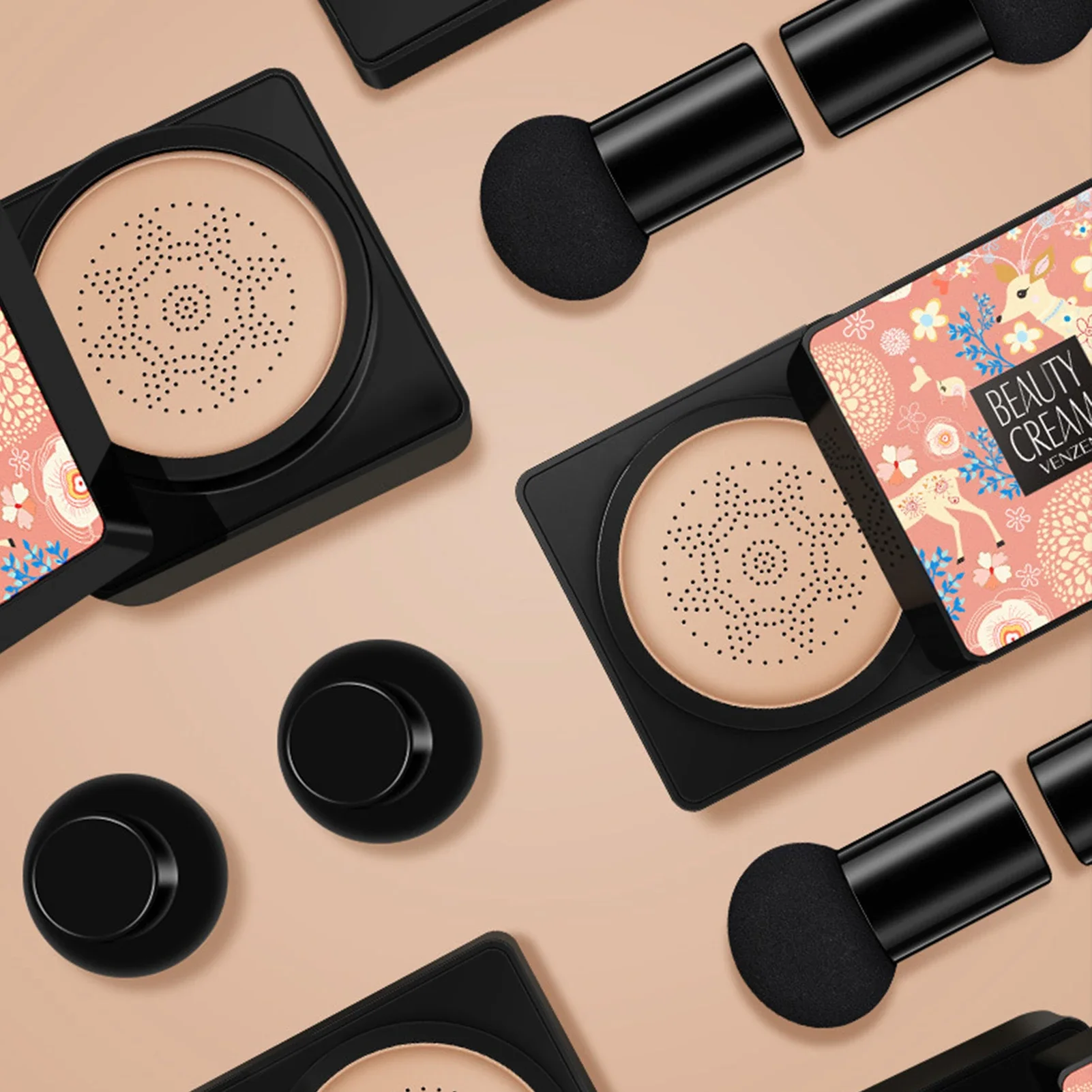 Bb creme cogumelo cabeça almofada de ar cc creme corretivo clareamento maquiagem à prova dwaterproof água iluminando rosto fundação líquida