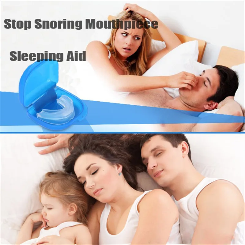 Silicone Night Anti Snore Mouth Guard Tray Stop Snoring Teeth Clenching Grinding Dental Bite Health Sleep Aid Whitening Tool