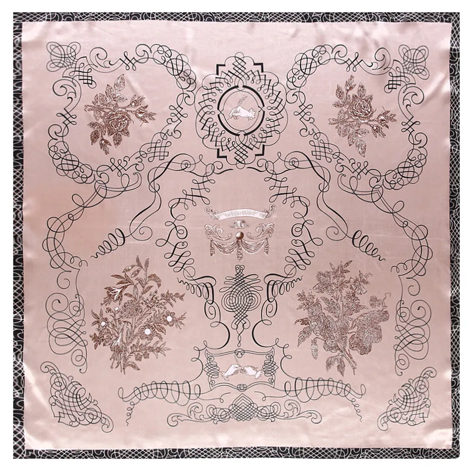 New Rich Tree Brand Winter Silk Scarf Women Neckerchief Female Kerchief Fashion Bandanna Scarves Handkerchief For Ladies