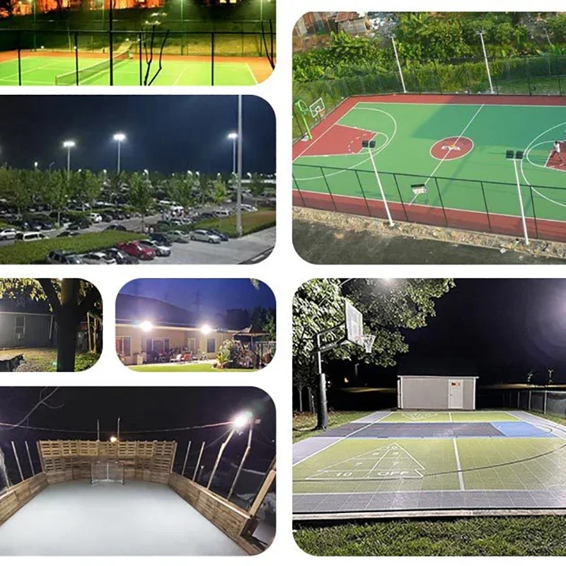 Solar Floodlights Garden Lamps High Pole Golf Course Projection Lights Split Remote Control Light Control Sensor LED Lights