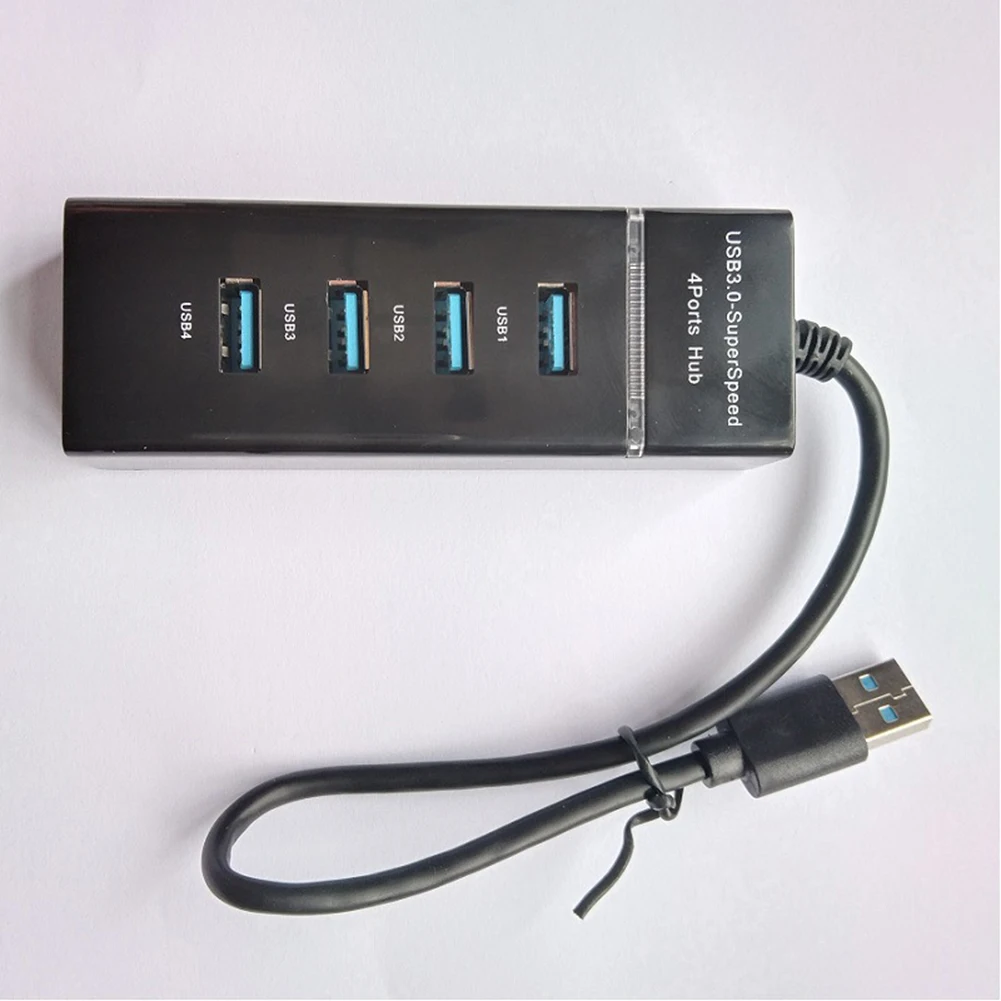 

4/7 Ports USB Hub 1 USB3.0&3 USB 2.0 Ports USB Docking Station Cable 30/120cm Multiport Hub Adapter for Laptop PC Computer