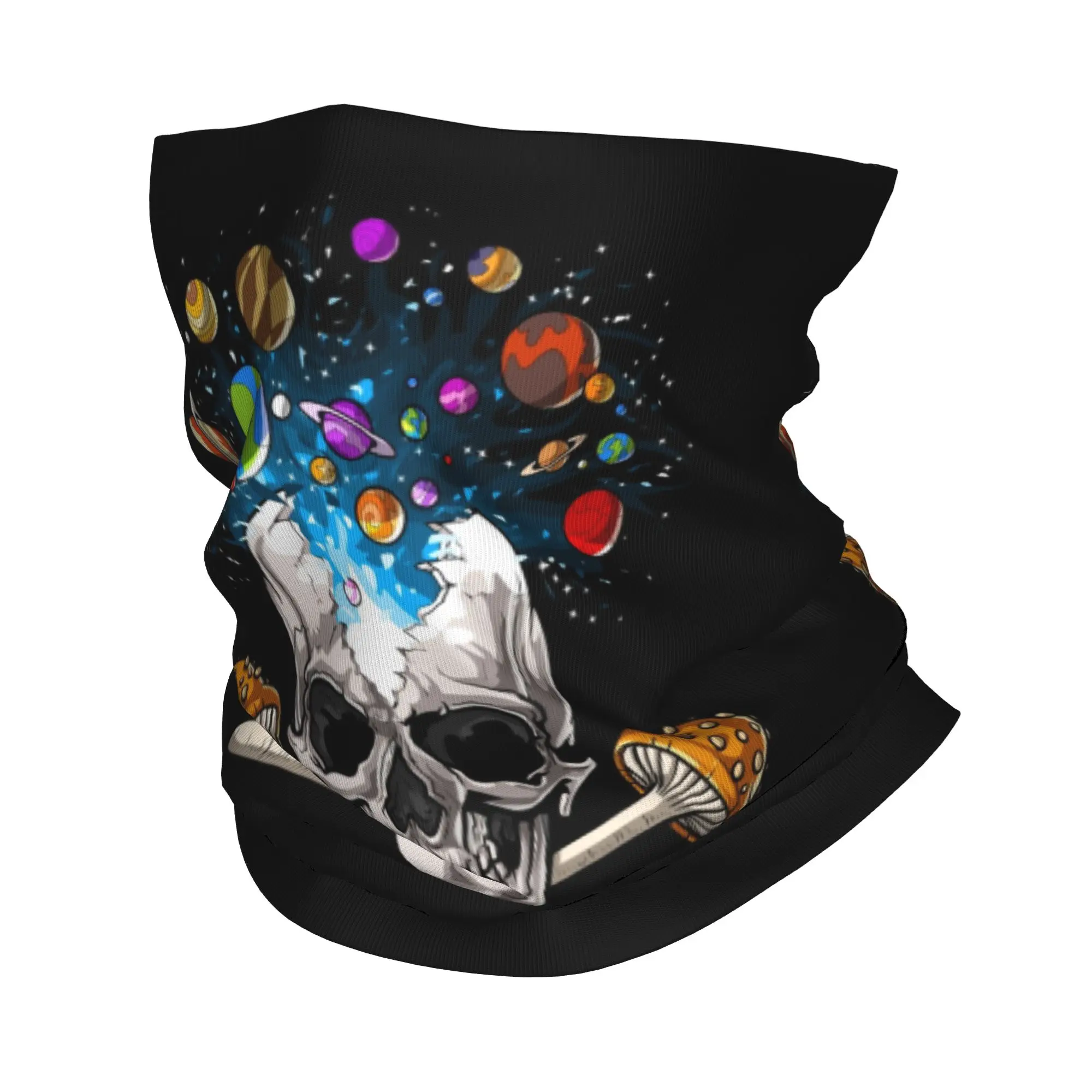 

Custom Psychedelic Magic Mushrooms Skull Bandana Neck Gaiter for Ski Camping Women Men Wrap Scarf Psilocybin Fungi Warmer
