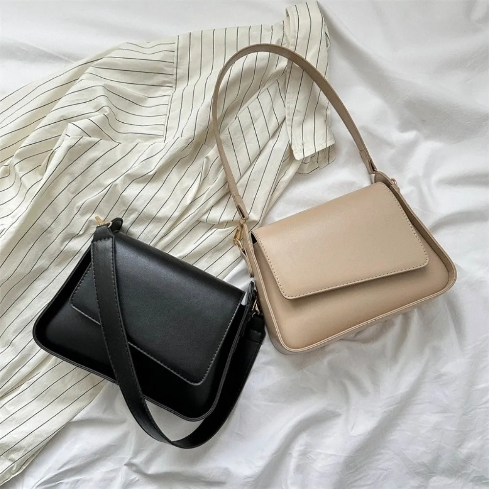 New Retro Shoulder Bags PU Leather Square Shape Messenger Bag Mobile Phone Wallet Large Capacity Sling Bag Street Trend