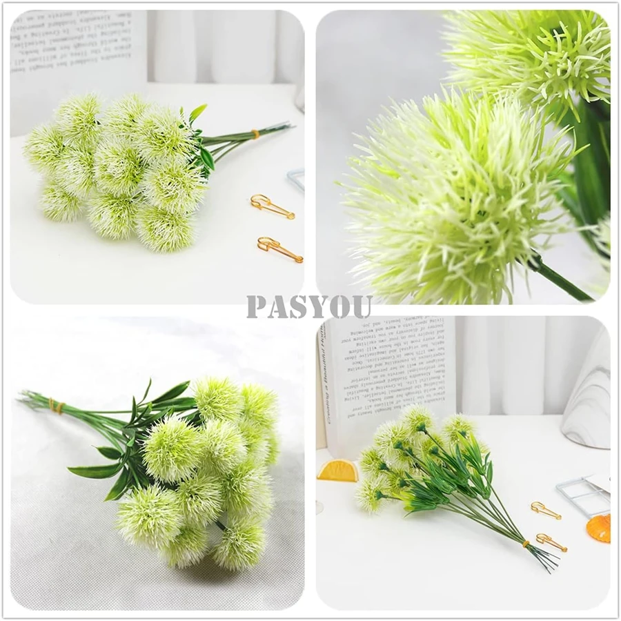 5/10 قطعة الزهور الاصطناعية النباتات البلاستيك الهندباء زهرية غرفة المنزل اكسسوارات الديكور الزفاف ساحة Garde المنتجات المنزلية