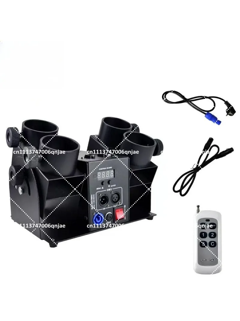 4-Head Remote-Controlled Confetti Cannon / Streamer Launcher – Stage Lighting for Weddings & Celebrations