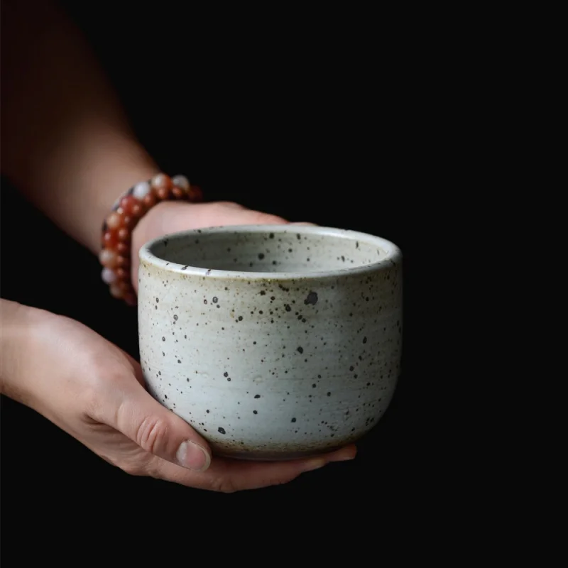 Mr. Qing Antique Color Stoneware Jianshui Tea Basin Tea Bowl Jingdezhen Japanese Dried Tea-Making Sets Tea Dust Porcelain Tea Te