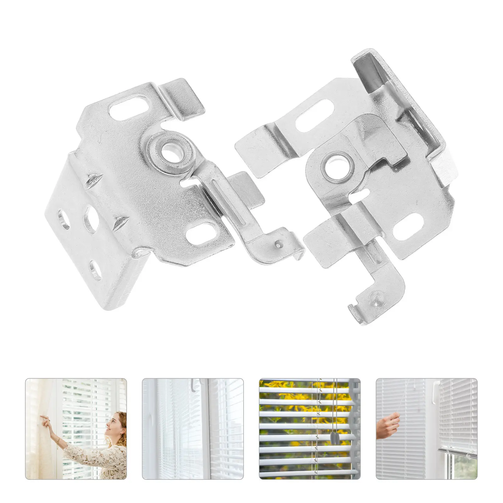 1Set Metal Window Blind Brackets Windproof Spider Code Hook Set for Venetian Blinds Easy Installation Stable Mounting Decor