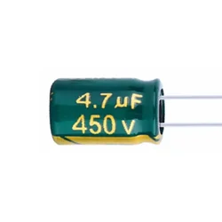 10-30PCS 450V4.7UF 8x12mm 4.7uf450v 450v4.7mfd 450v4.7mf Aluminum Electrolytic Capacitor 4.7mf450v 450vdc 450v 4.7uf 20%