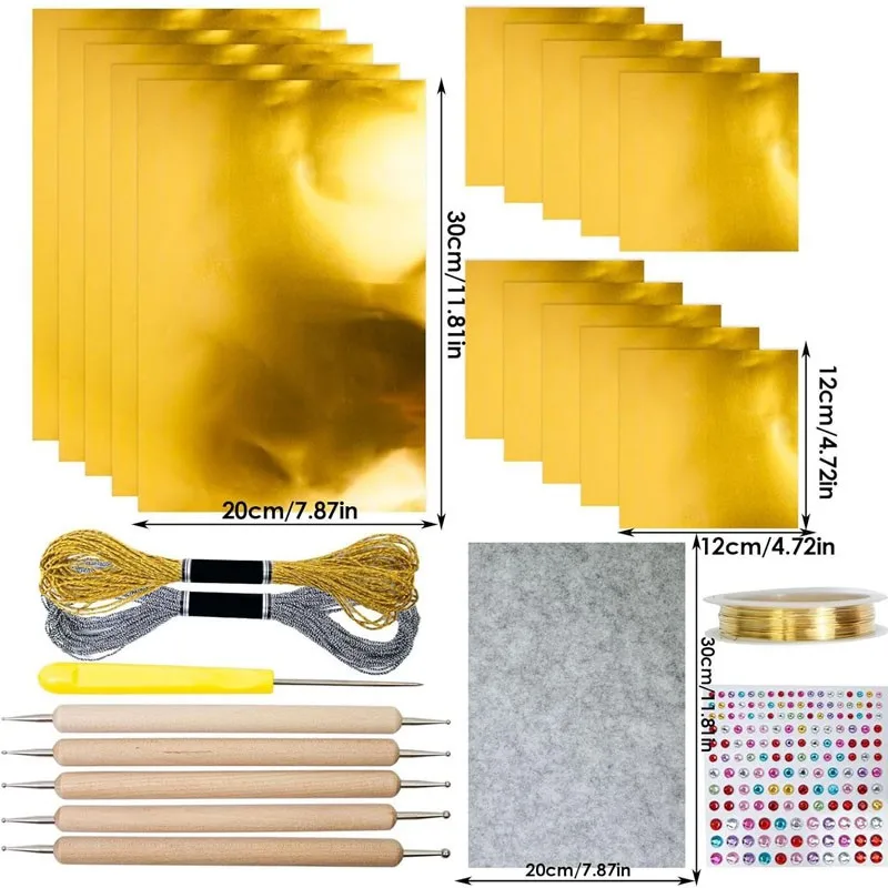 Gold Glitter Embossing Foil Kit for Papercrafting product image