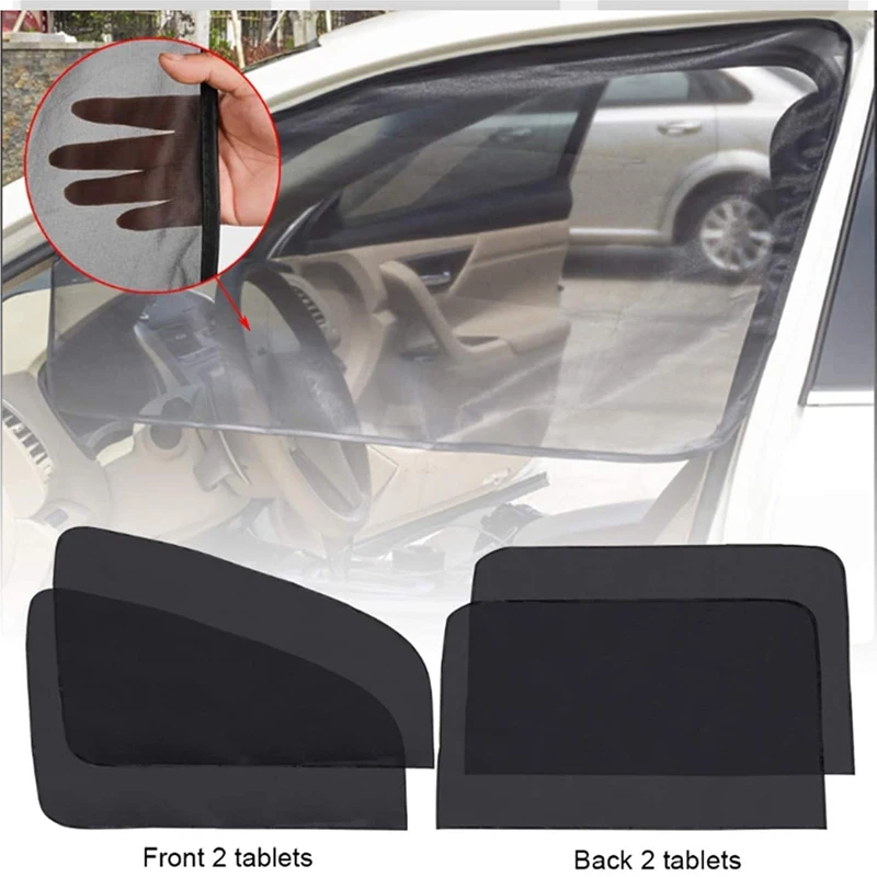 1/2pcs Magnetic Car Sun Curtain Anti UV SunShade Auto Foldable Side Window Sun Protection Car Mosquito Net Interior Accessories