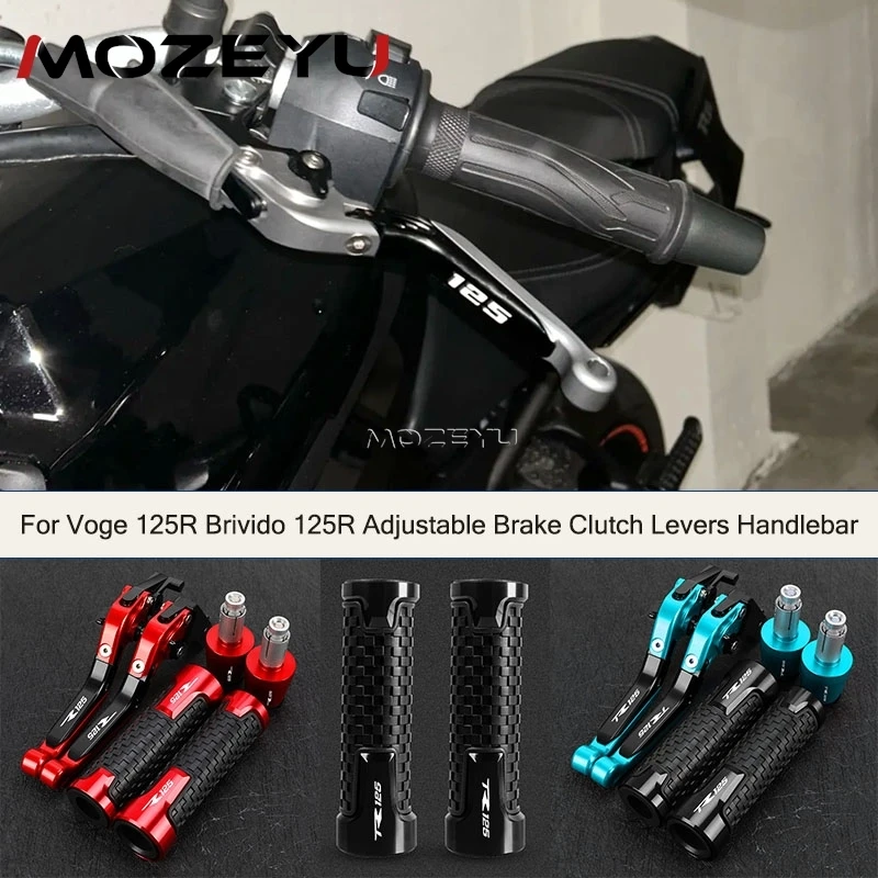 

For VOGE Brivido 125R 125 R 125 2023 2024 2025 2026 Voge R125 125R CNC Adjustable Brake Clutch Levers Motorcycle Handlebar Grips