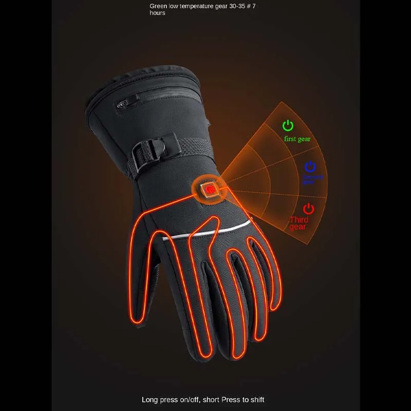 Zimowe zewnętrzne inteligentne ogrzewanie Rękawiczki rowerowe Zimne rękawiczki sportowe Elektryczne ogrzewanie Regulacja temperatury Rękawiczki
