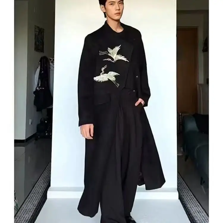 

Пальто из шерстяной смеси, зимнее, мужское, солнцезащитное, светоблокирующее, отражающее лучи, красивое