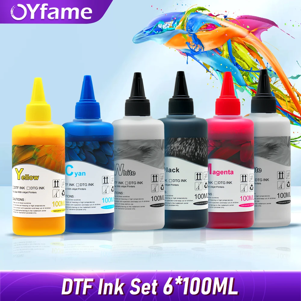 OYfame Premium DTF Ink Refill for DTF Ink Inkjet Printer Epson XP-15000 L1800 L805 R1390 Direct to Film DTF Printing Machine Ink