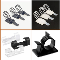 Cable Management Cable tie Mount Base Table Fixing Cable Clips Self-Adhesive Cable Wire Holder base Cable clamp Wire Organizer