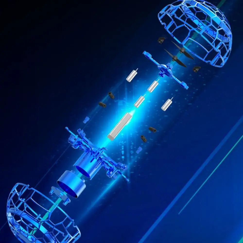 

LED Q8 RC Flying Ball Quadcopter Flying Drone Hovering Ball Toy Durable Portable Levitation Ball Toy Drone Accessories