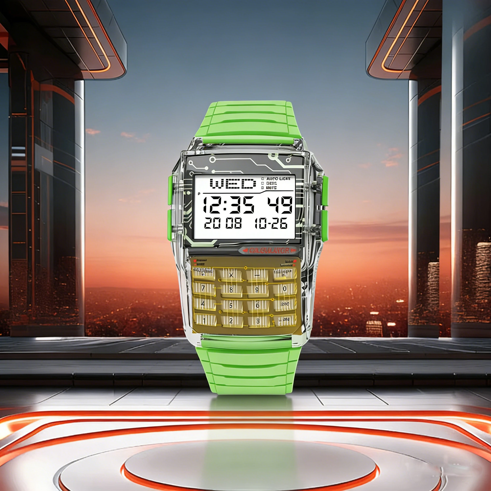 VO-Montre Électronique Lumineuse, Multifonction, Peut Enregistrer des Numéros de Téléphone, Étanche, Confortable, Résistante à l\'Usure