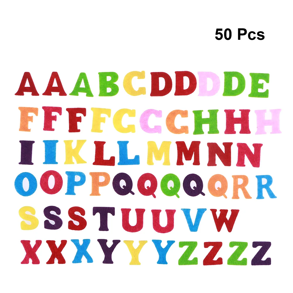 

50pcs Felt Alphabet Letters Non-woven Fabric ABCs for DIY Craft Kids Letter Educational Toys (Mixed Color Small Letters 50pcs fo