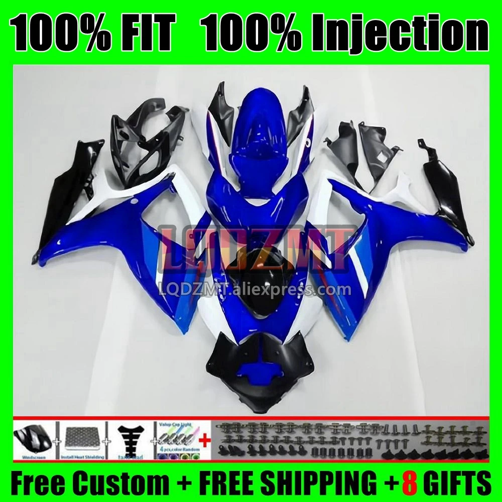 Injection Body For SUZUKI GSXR600 Stock blue K6 GSXR750 GSXR 600 750 4No.2 GSX R750 GSXR-750 06 07 GSX-R600 2006 2007 Fairing