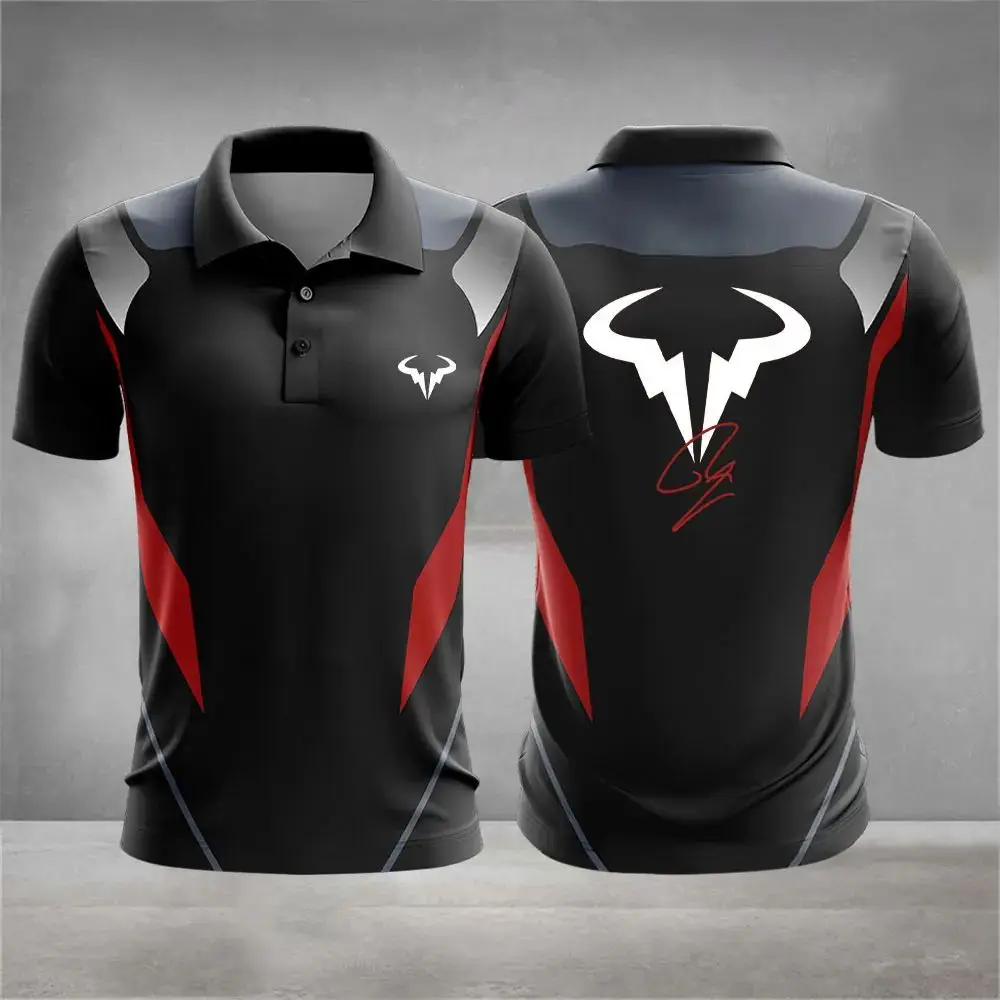 The 2025 summer new men's POLO shirt is a casual fashionable comfortable soft and breathable 3D pattern printed one