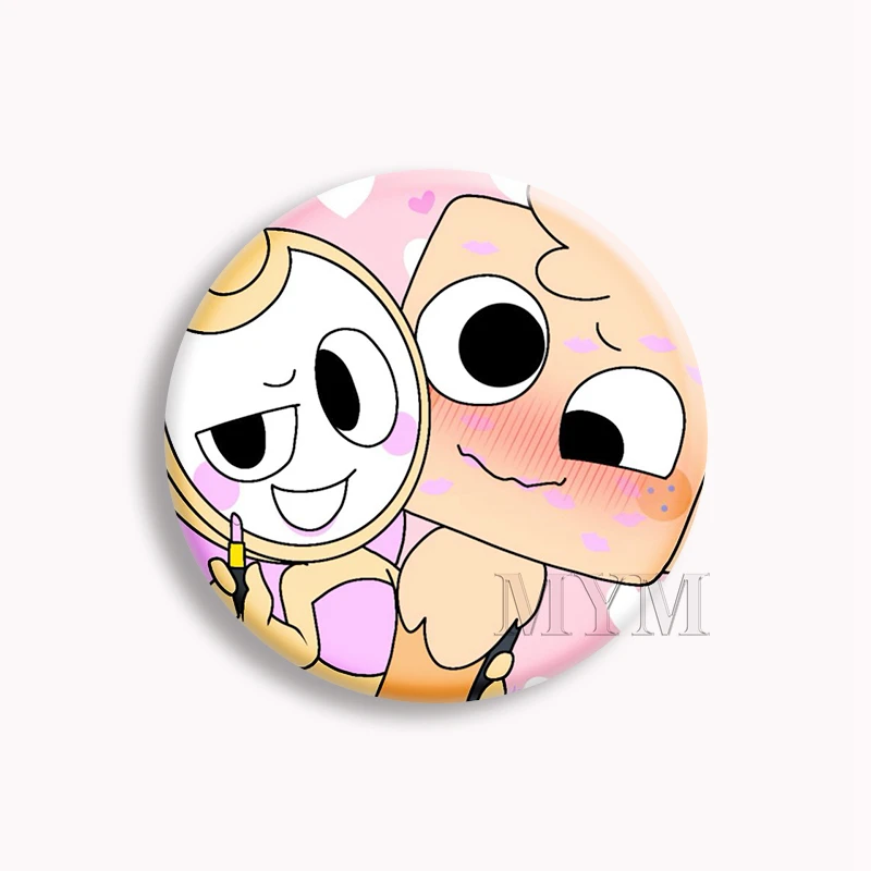 Cartoon Game Dandys World Glisten Anime Soft Button Pin Creative Horror Game Brooch Badge Bag Accessories Gamer Collect Gifts