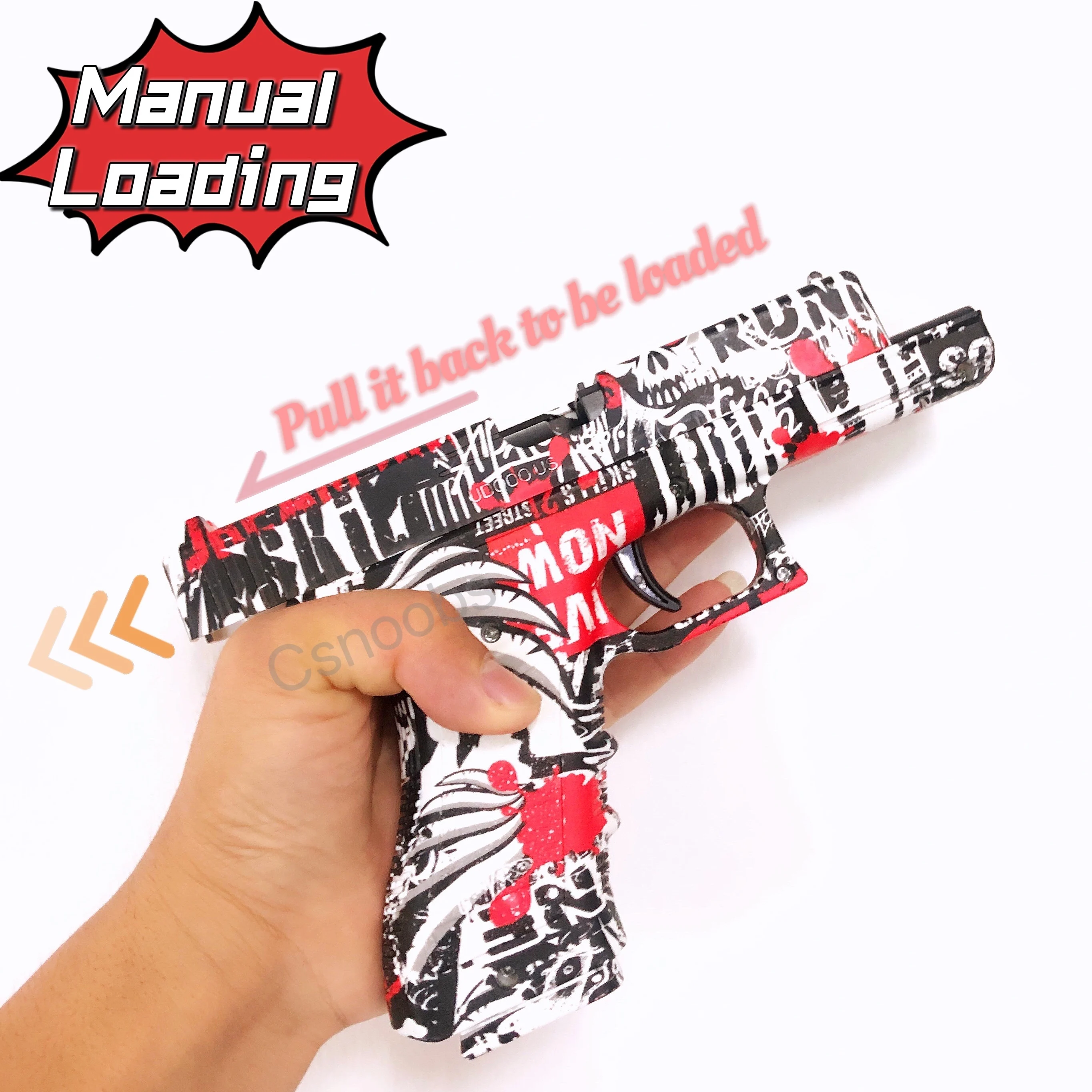 Double Bullet Types G17 Manual Loading Toy Guns Safety Bullet Gun CS Outdoor Weapon Shooting Game Birthday Gift  for Kids Adult