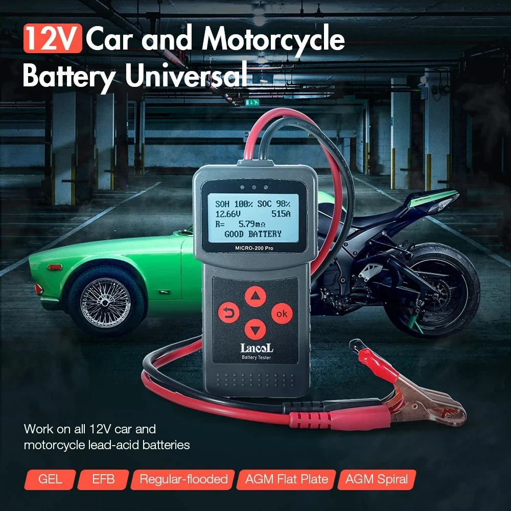 Imagem -06 - Digital Car Capacidade Battery Tester Análise da Bateria da Motocicleta e Ferramentas Automotivas 12v 24v 402000cca