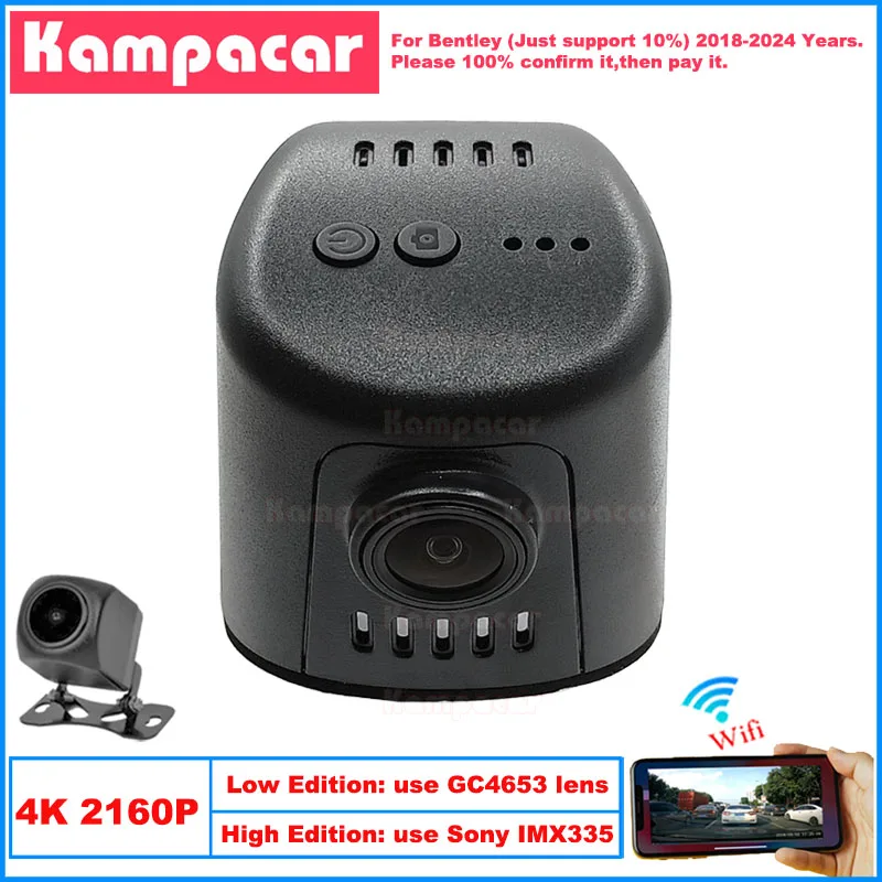 Kampacar BL01-4K 2160P Wifi DashCam Dash Cam Car Dvr For Bentley Continental GT Flying Spur Bentayga 2018-2024 10% Cars Camera