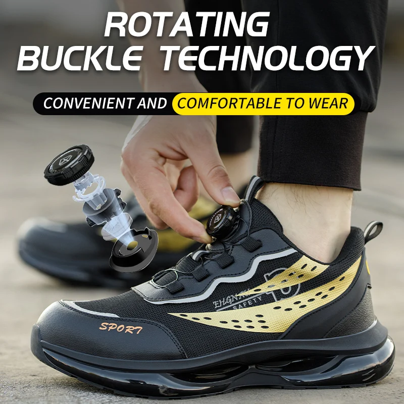 Anti Shock Steel Toe Lightweight Anti-drop Anti-puncture Work Shoes Comfort Indestructible Non Slip Construction Work Shoes