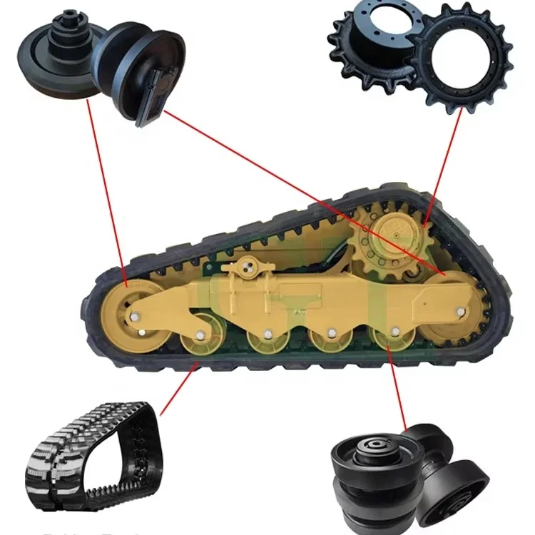 Compact Track Loader Undercarriage Parts Rubber Front Rear Idler FOR Gehl CTL RT Series BOBCAT T590 Front Idler 6693237