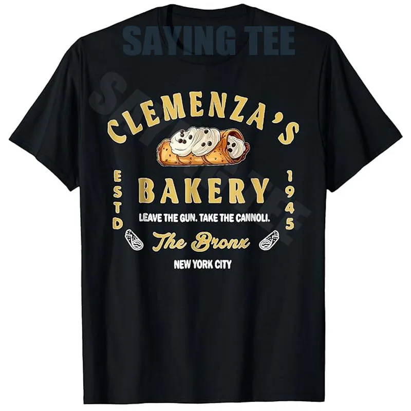 Clemenza Bakery Food Funny T-Shirt Y2k Foodie Graphic Apparel Novelty Gift Personalized Family Matching Clothes Cotton Fashion