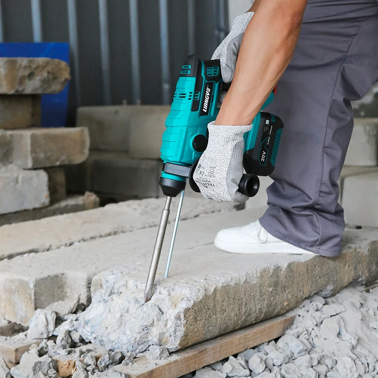 20V Brushless Electric Jack Hammer Drill Breaker Rotary Hammer Concrete Application Construction Project Battery Power